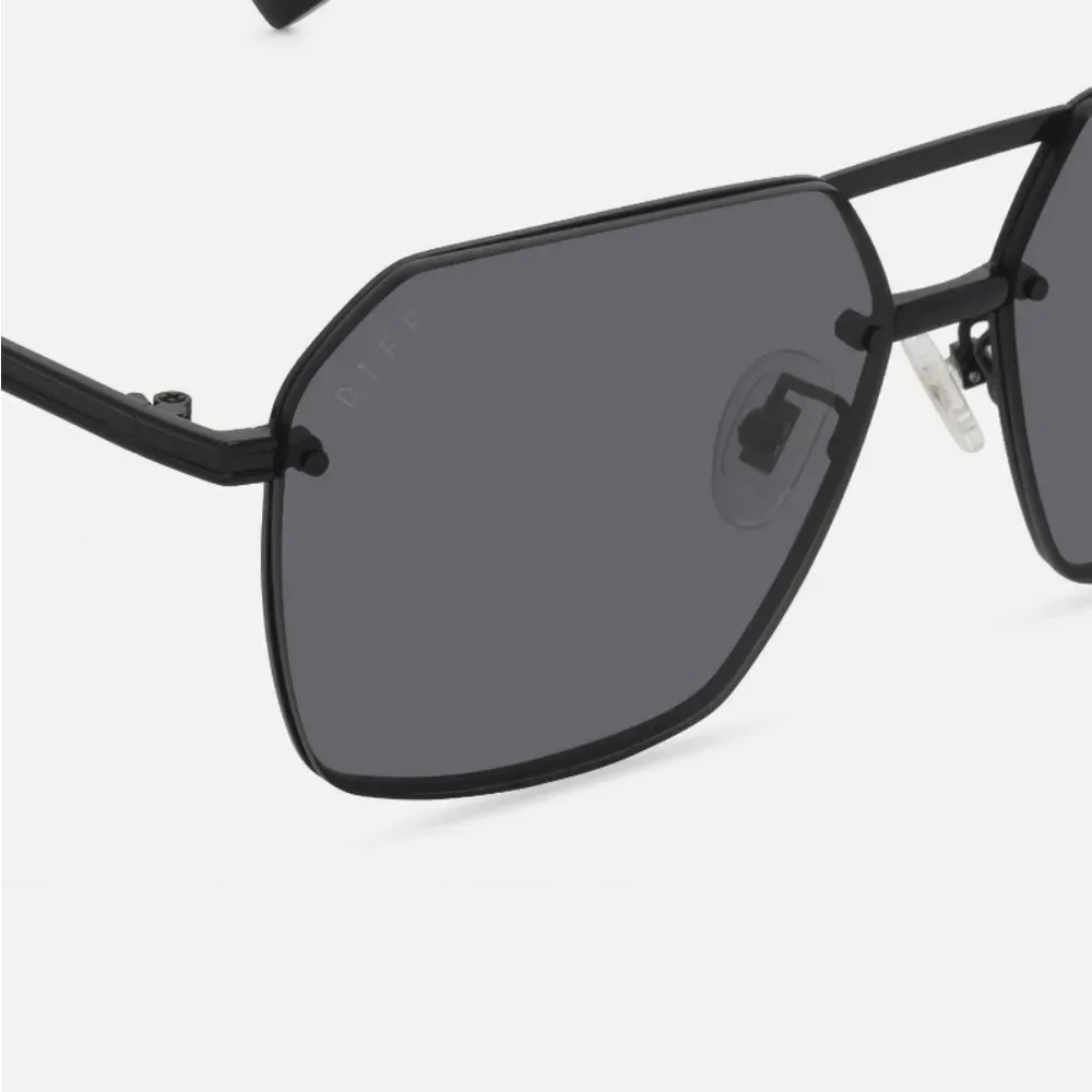 DIFF Eyewear Nolan Sunglasses-‎ Black/Grey